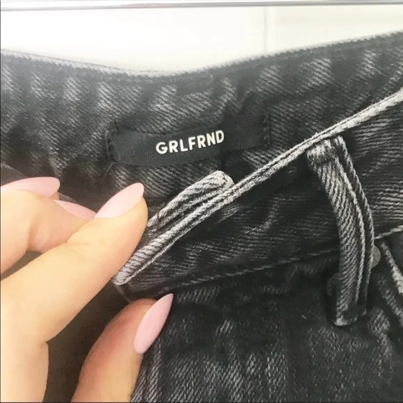 GRLFRND Cindy Distressed Black Jean Shorts 25 - Picture 6 of 10